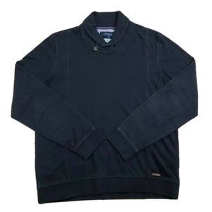 Ted Baker 4 Sweatshirt Black Cotton Poly Modal High Neck Men's Large